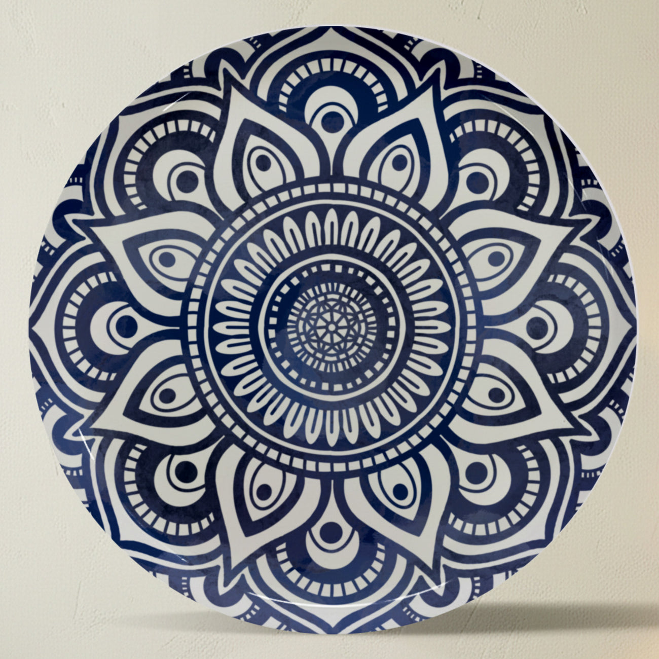 Indigo Mosaic Metallic Wall Plate Set of 5