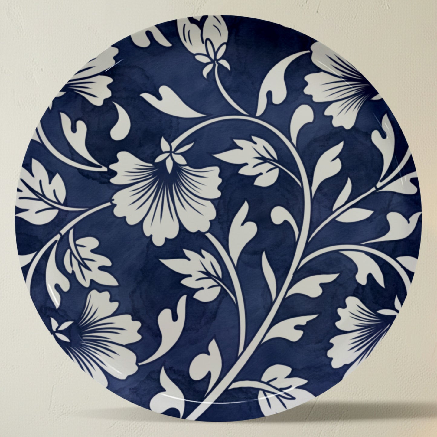 Indigo Mosaic Metallic Wall Plate Set of 5