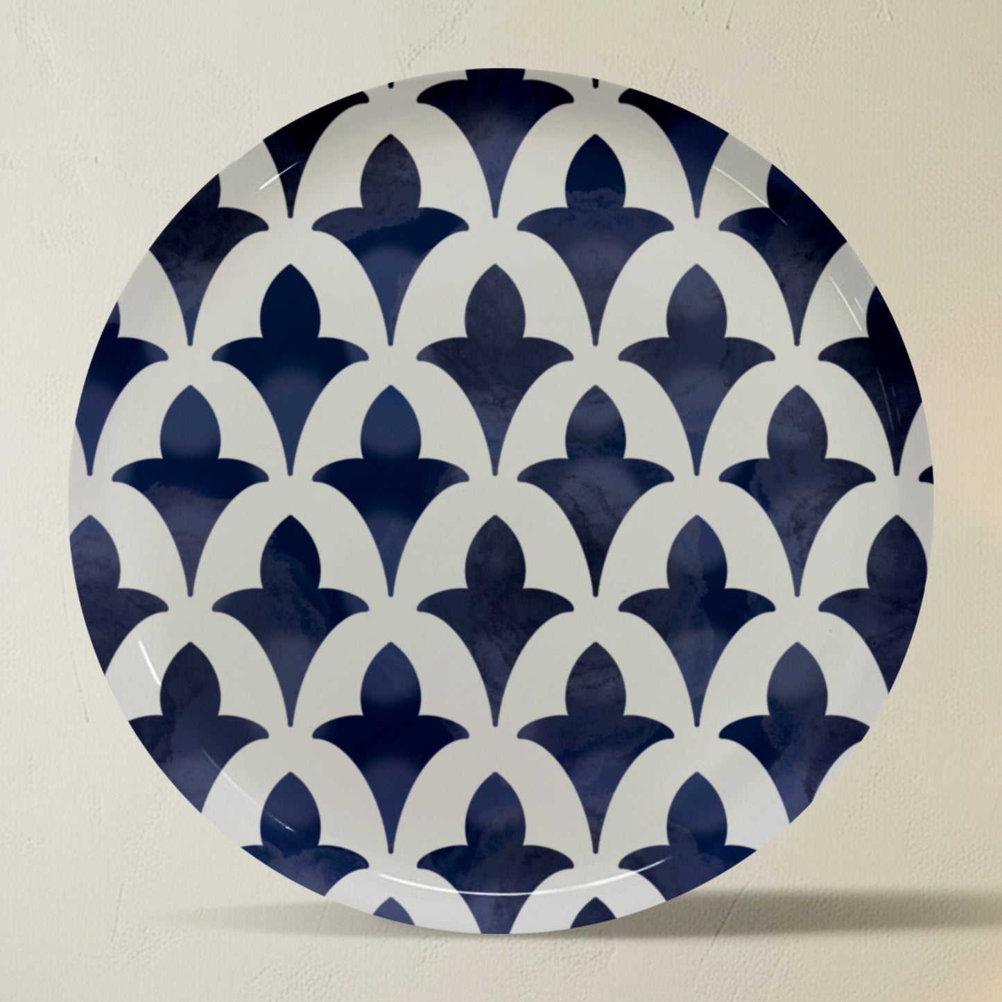 Indigo Mosaic Metallic Wall Plate Set of 5