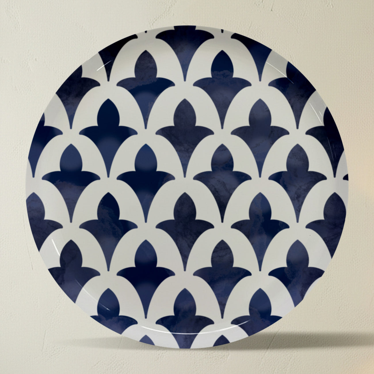 Indigo Mosaic Metallic Wall Plate Set of 5