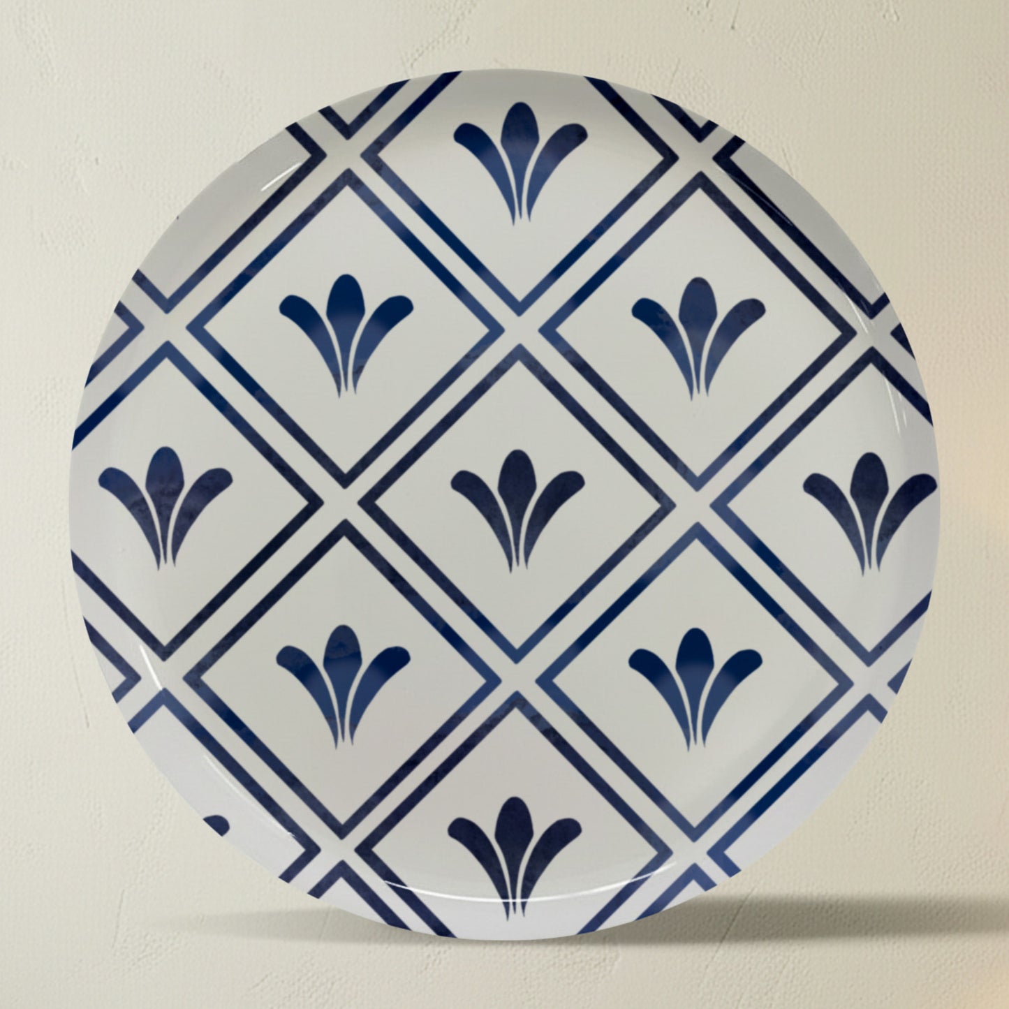 Indigo Mosaic Metallic Wall Plate Set of 5
