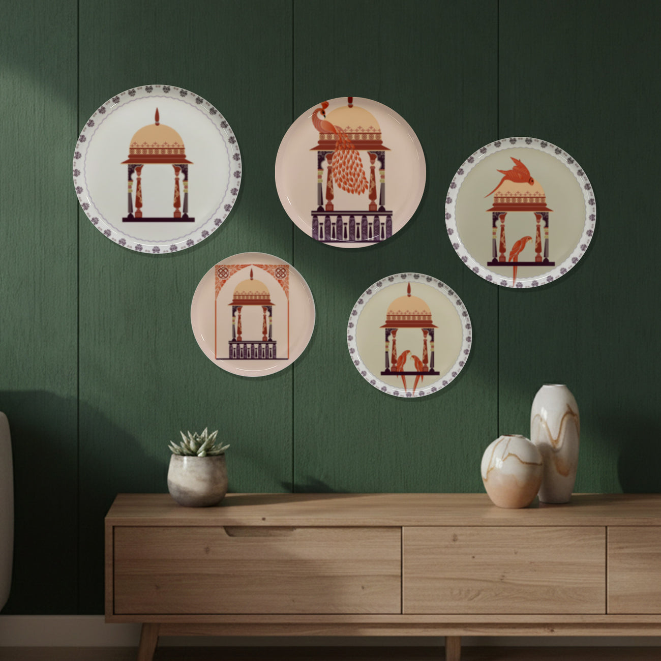 Heritage Monument Metallic Wall Plate Combo Set of 5