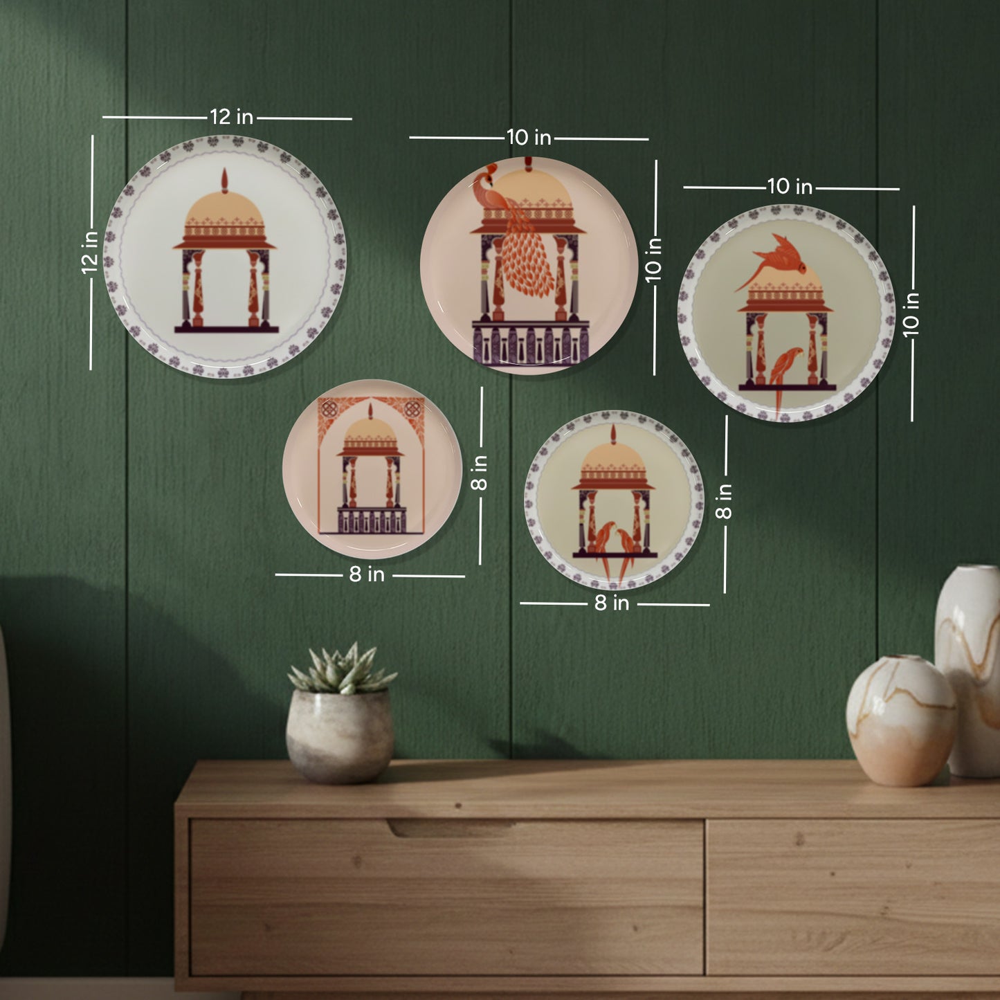 Heritage Monument Metallic Wall Plate Combo Set of 5
