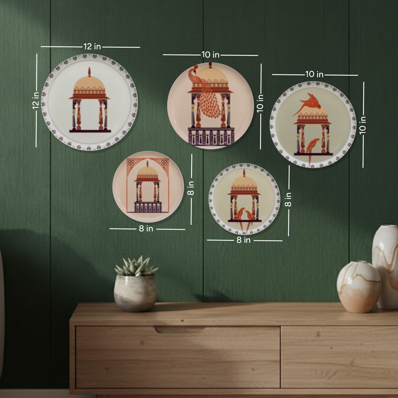 Heritage Monument Metallic Wall Plate Combo Set of 5