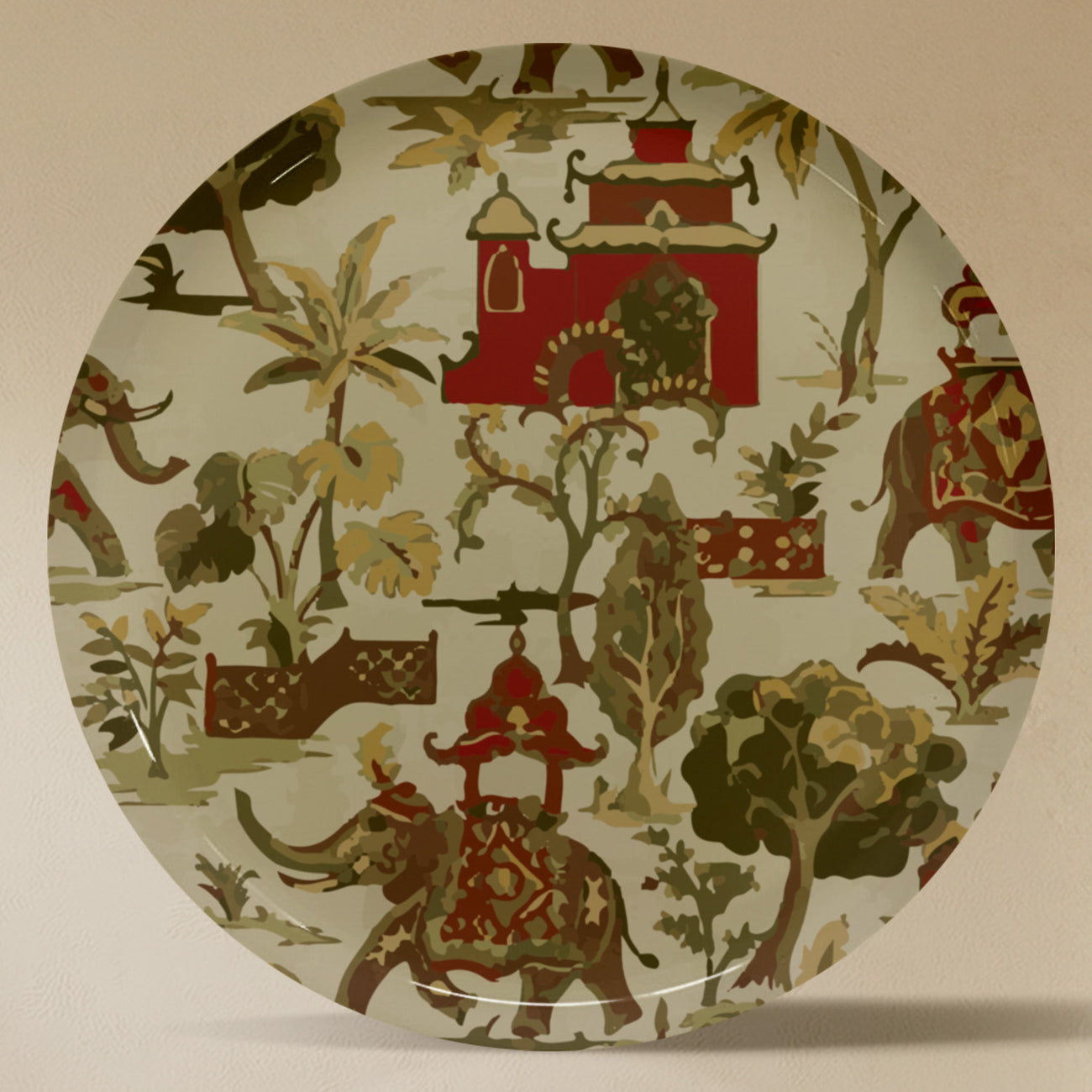Vintage Botanical Metallic Wall Plate Set of 4