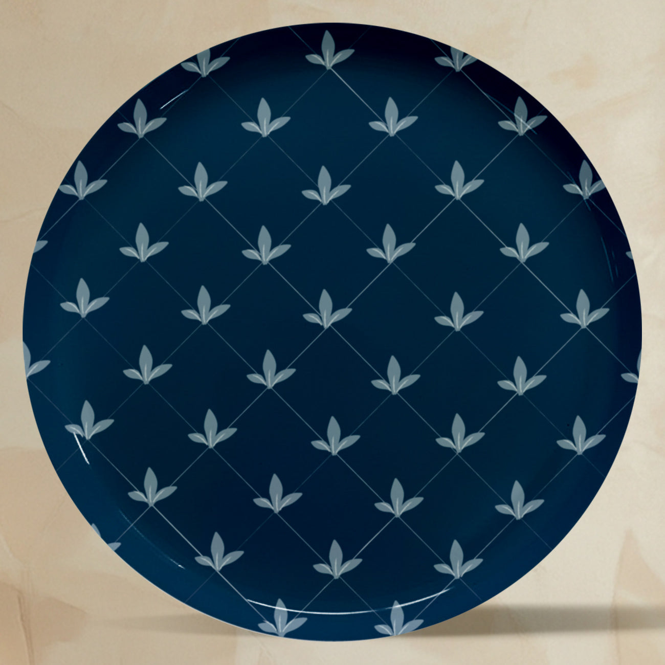 Indigo Medallion Metallic Wall Plate Combo Set of 5