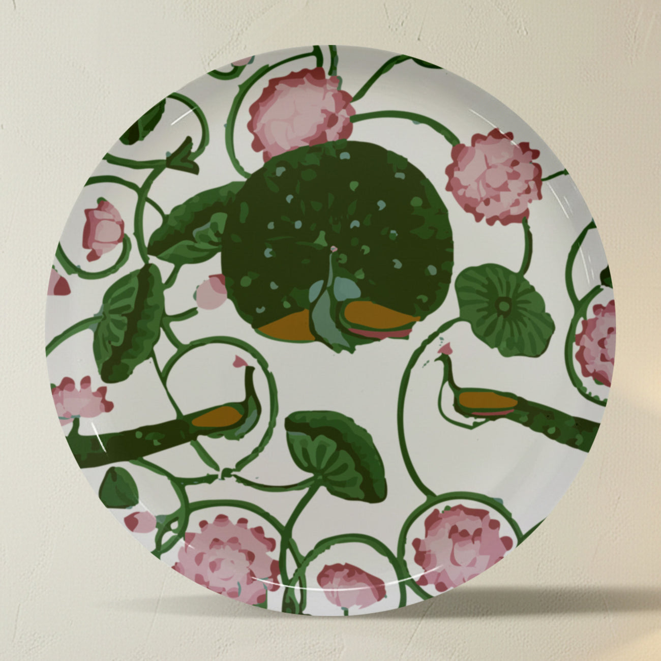 Exotic Paradise Floral Metallic Wall Plate Set of 4