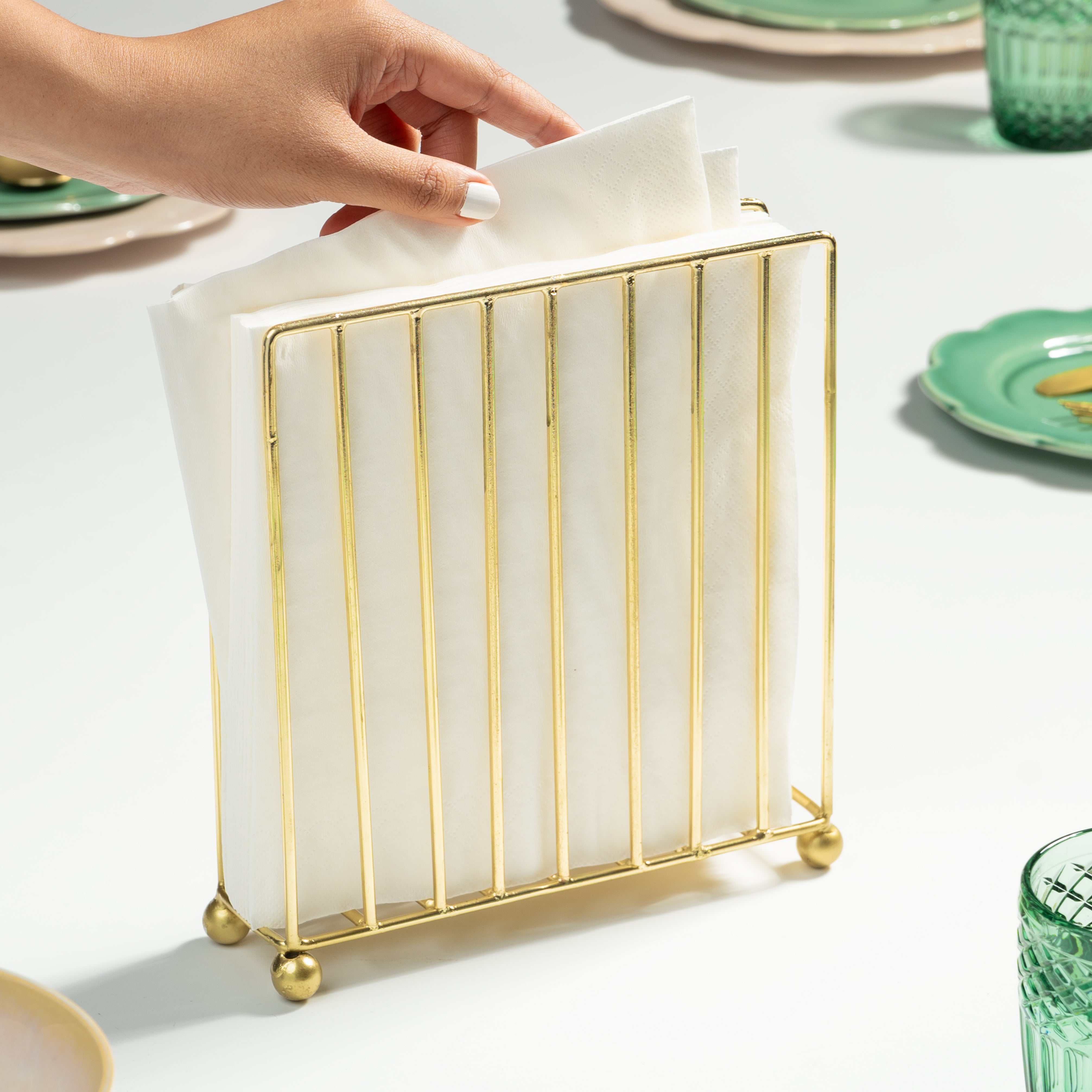 Buy Golden Tissue Paper Stand Online in India - Nestroots
