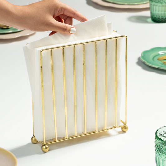 Lustre Napkin Holder - Gold