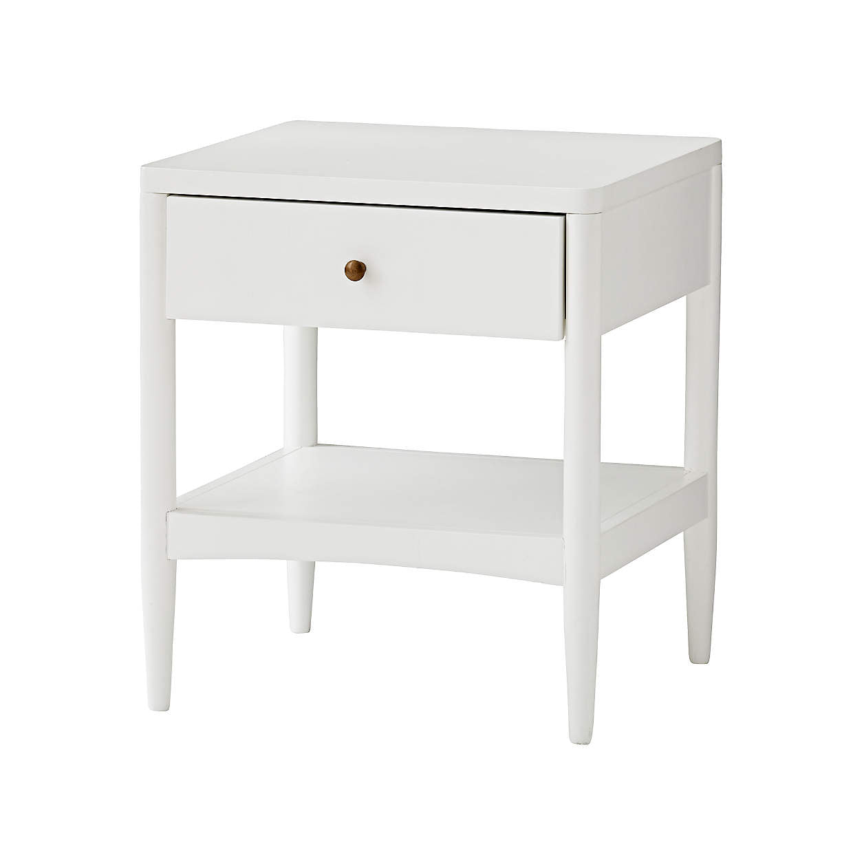 Hampshire 20" White Wood Kids Nightstand with Drawer