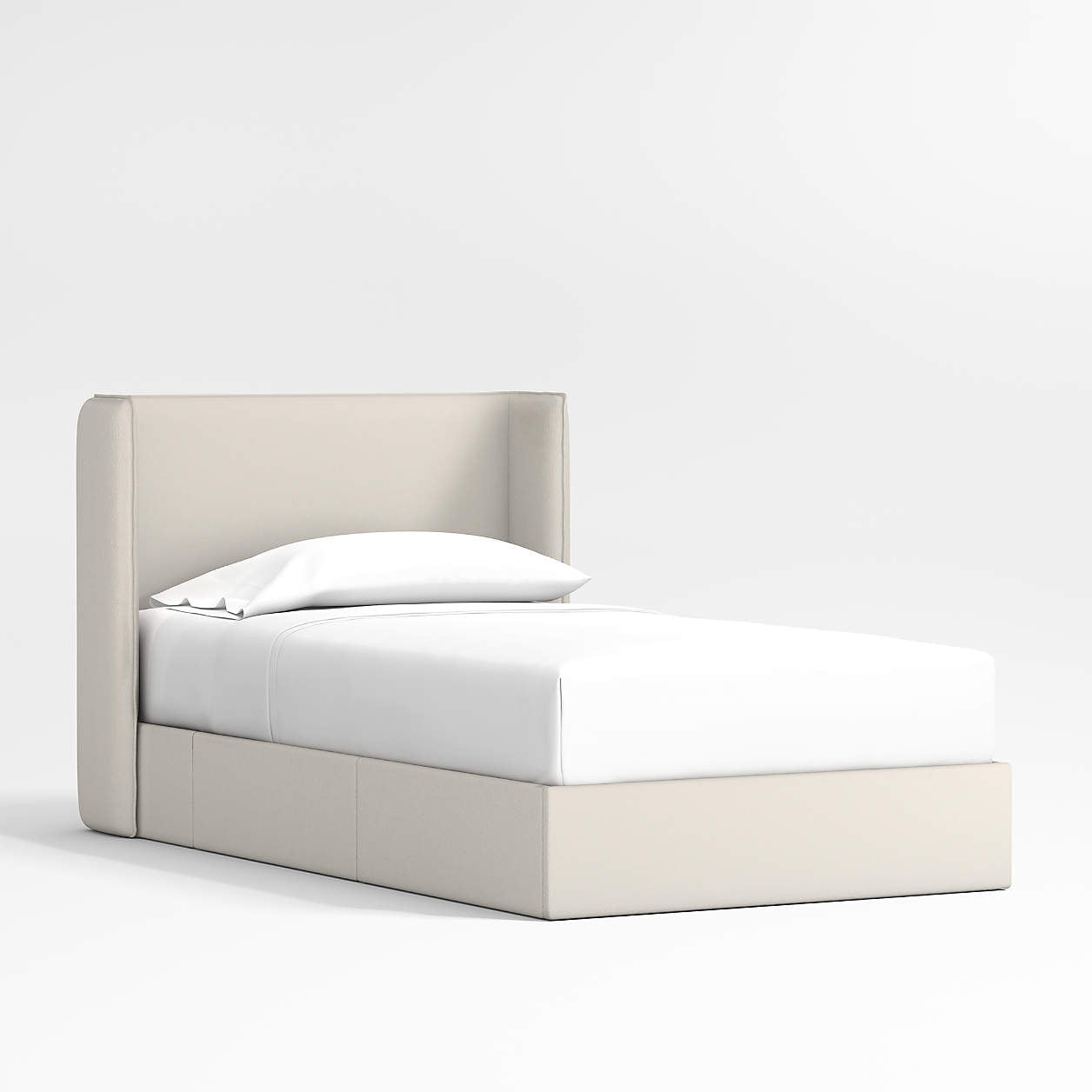 Tiny Haven Cream Boucle Kids Small  Storage Bed