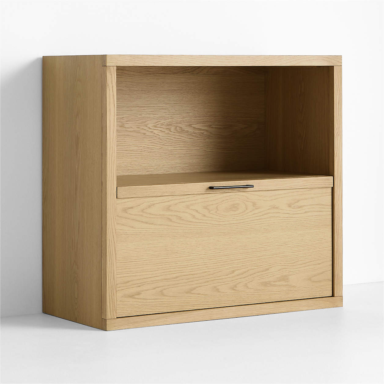 Oliver 32" Modular Natural Oak Wood Kids Bookcase with Drawer