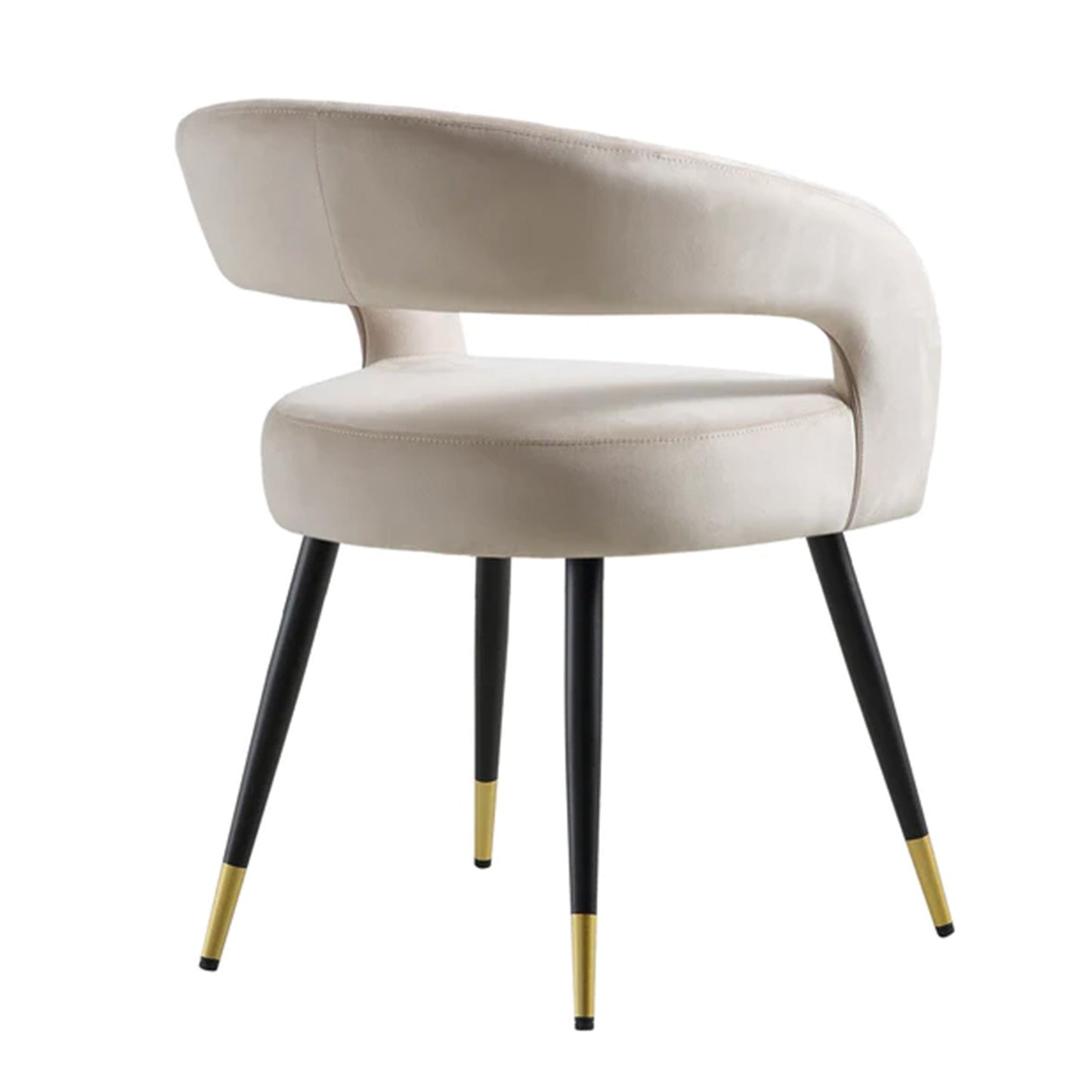 Online Italian Renaissance Style Chair Velvet Beige Best Price