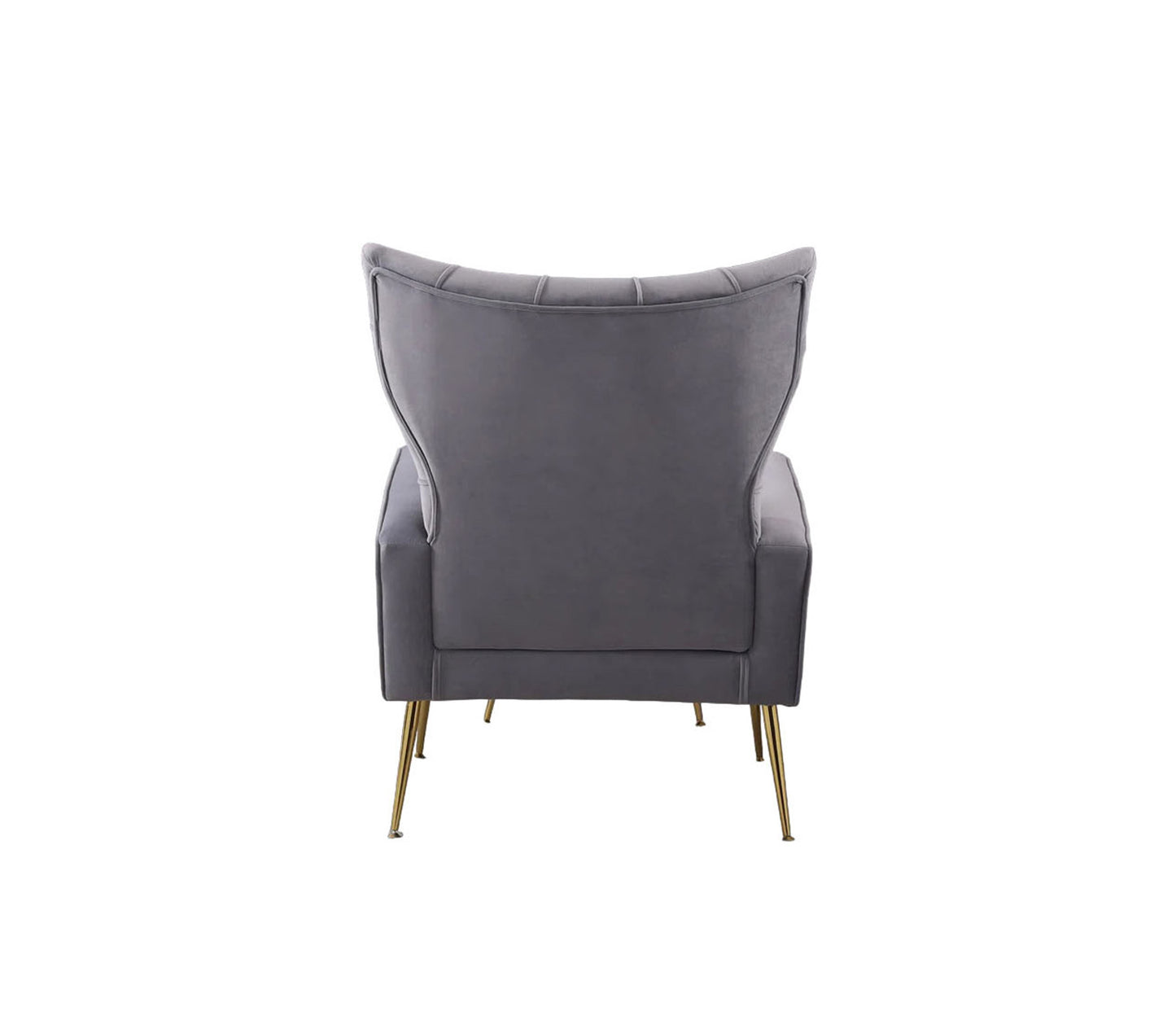 Online Palatial Wingback Accent Chair & Ottoman Footrest Set Grey India Store