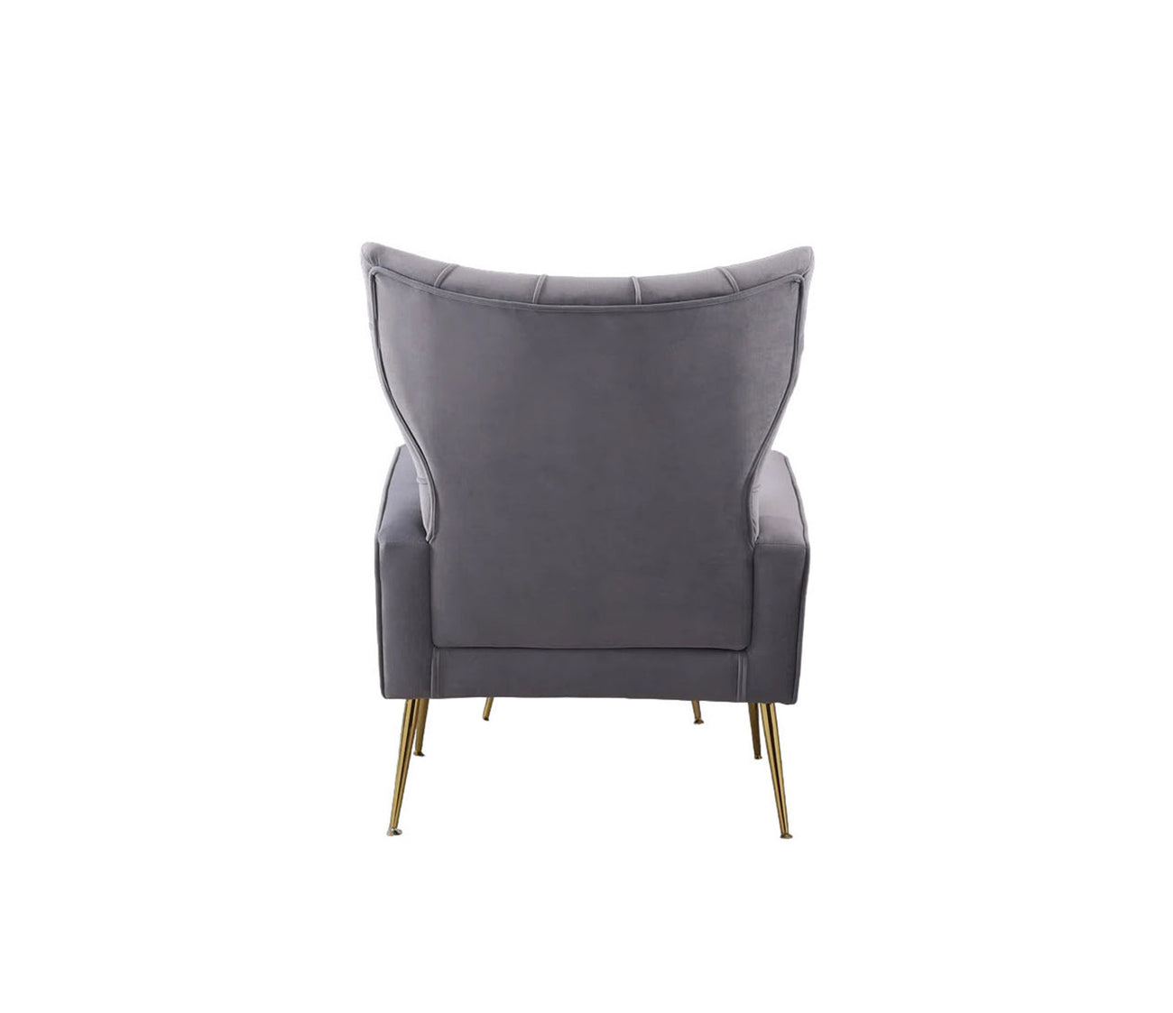 Online Palatial Wingback Accent Chair & Ottoman Footrest Set Grey India Store