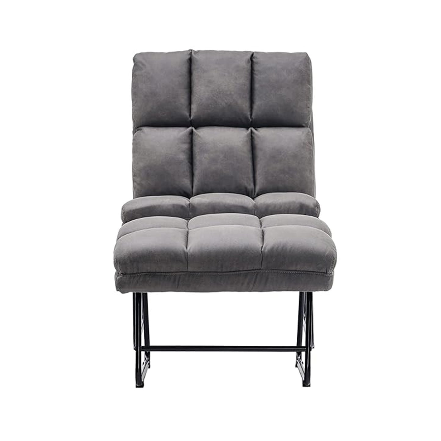 Online Shop Good Velvet Chair With Ottoman Set Grey Best Price