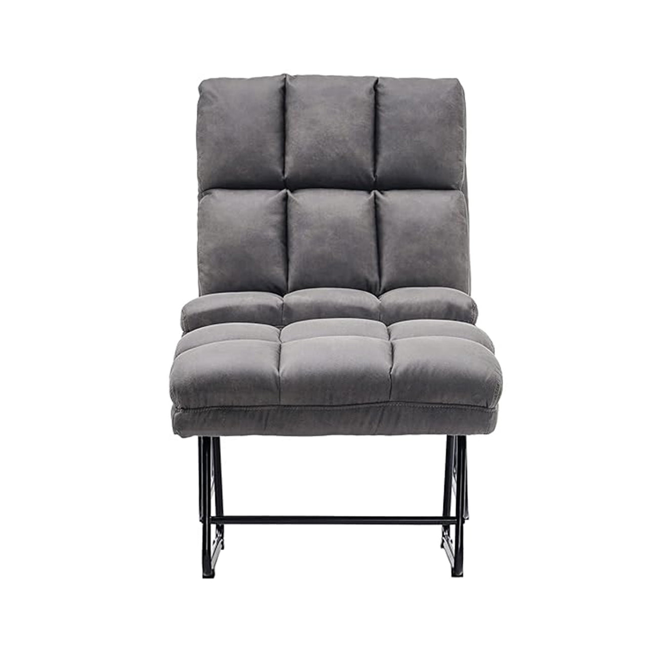 Online Shop Good Velvet Chair With Ottoman Set Grey Best Price