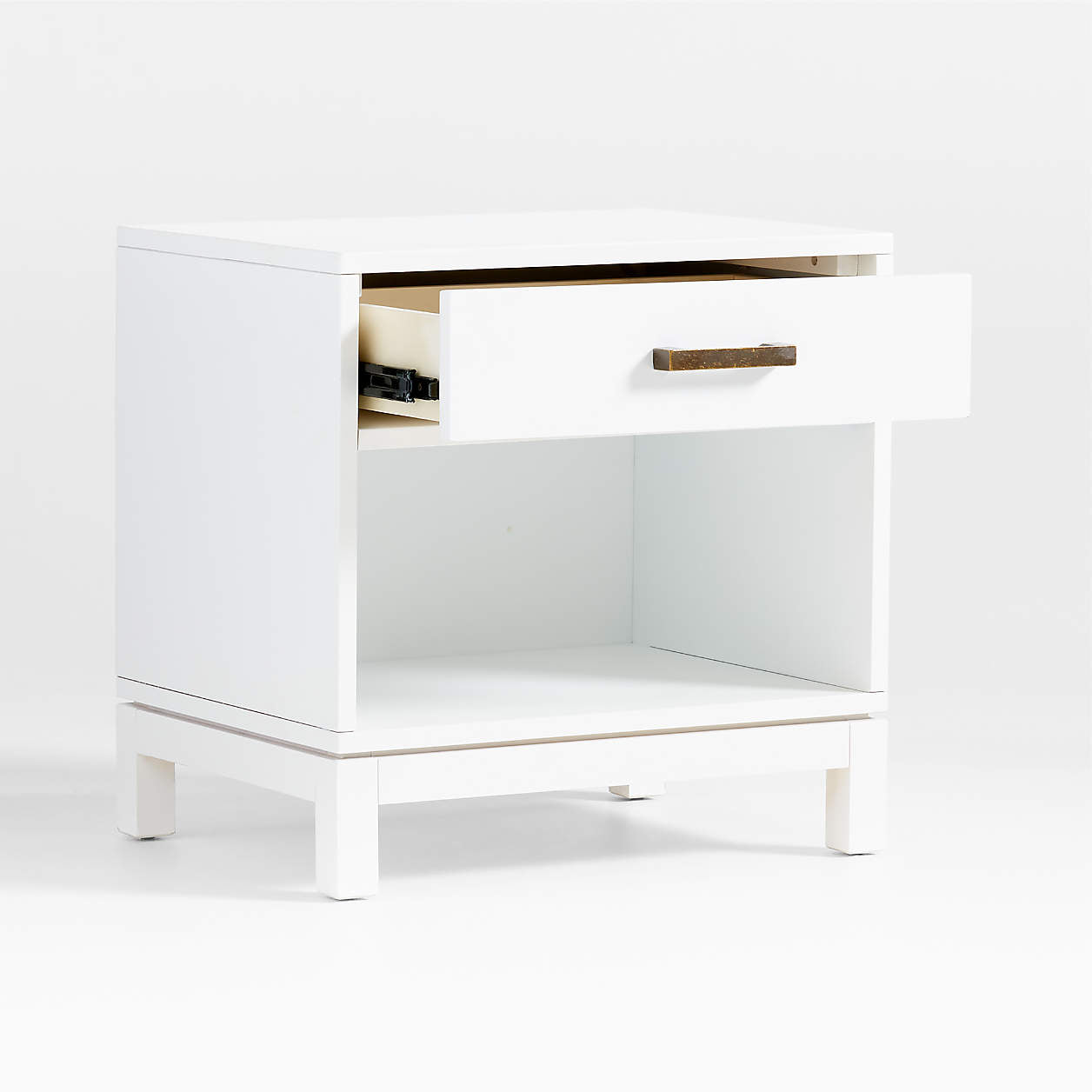 Parke 21" White Wood Kids Nightstand with Drawer