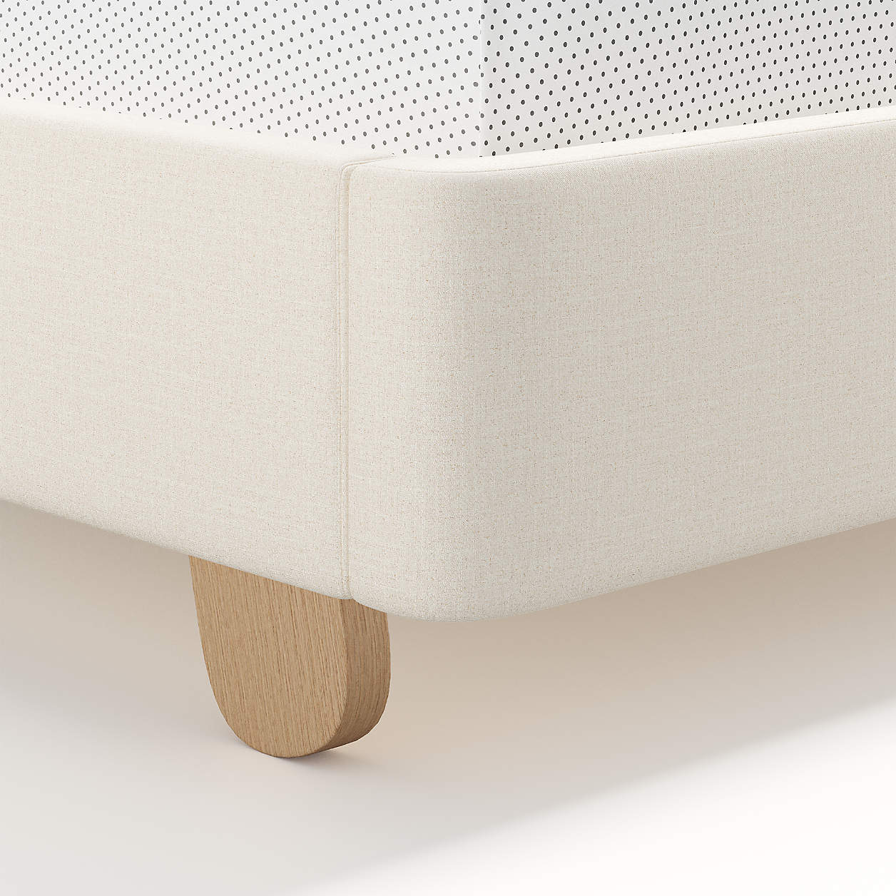 Soft Pearl Ivory Hued Kids Small Hydraulic Storage Bed