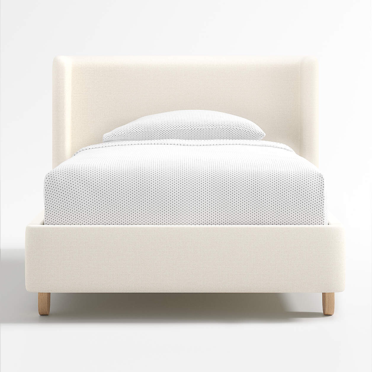 Soft Pearl Ivory Hued Kids Small Hydraulic Storage Bed