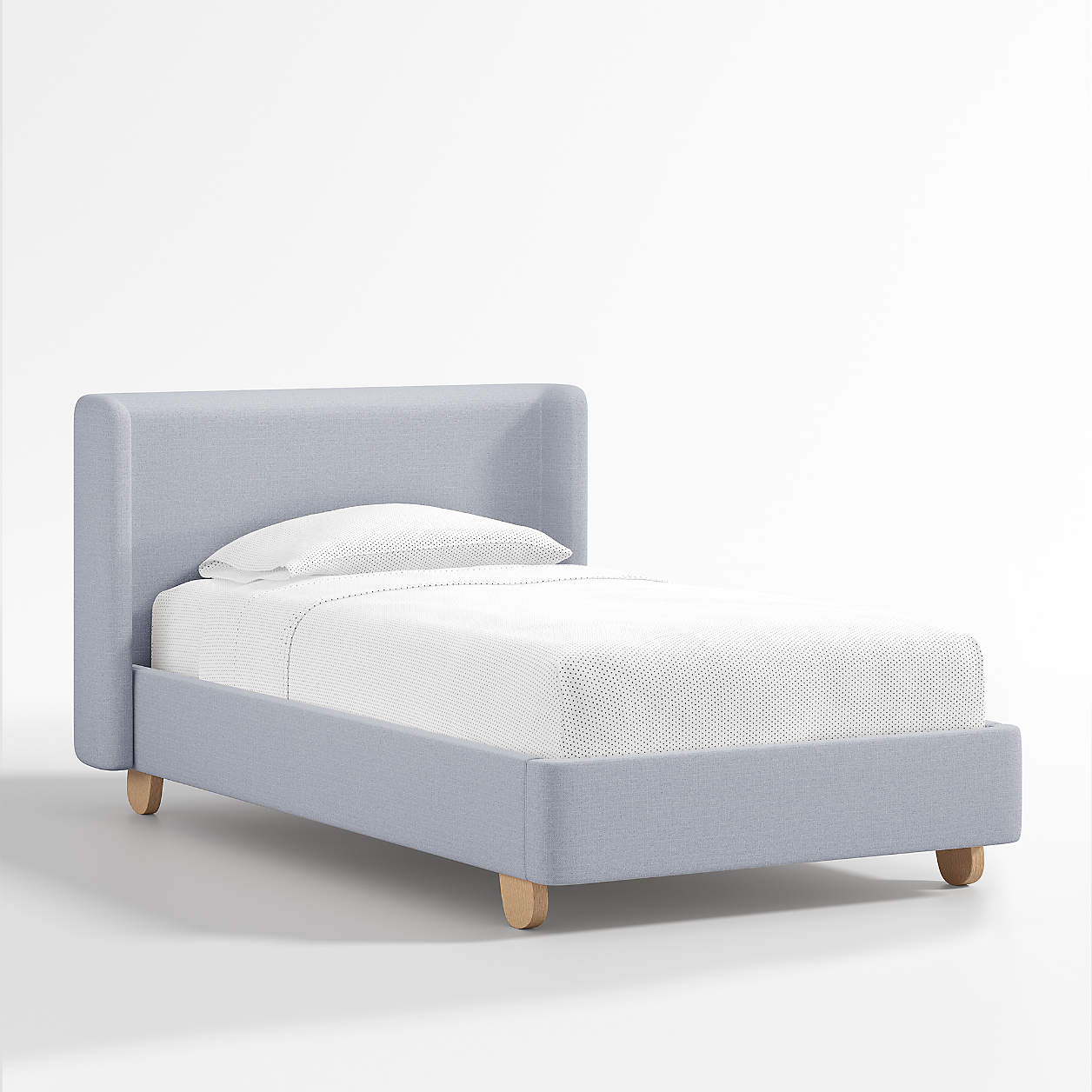 Baby Sky Blue Hued Kids Small Hydraulic Storage Bed