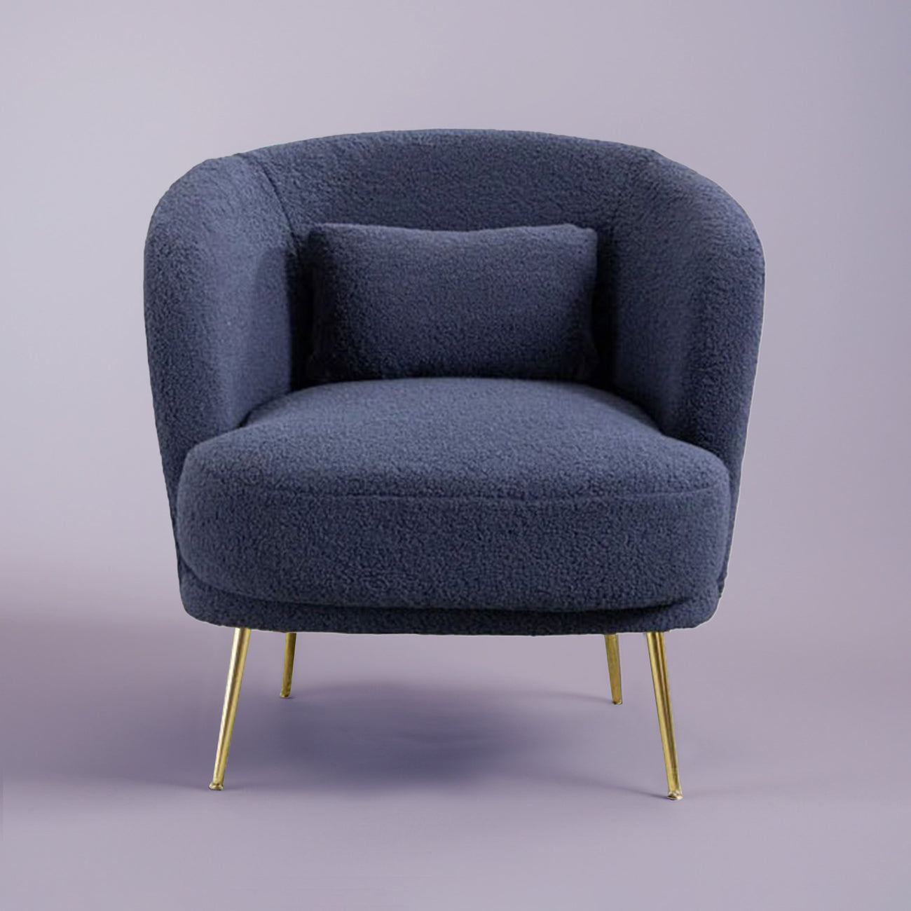 Buy Plush Velvet Accent Chair Blue Stylish Chair Online Shop Now