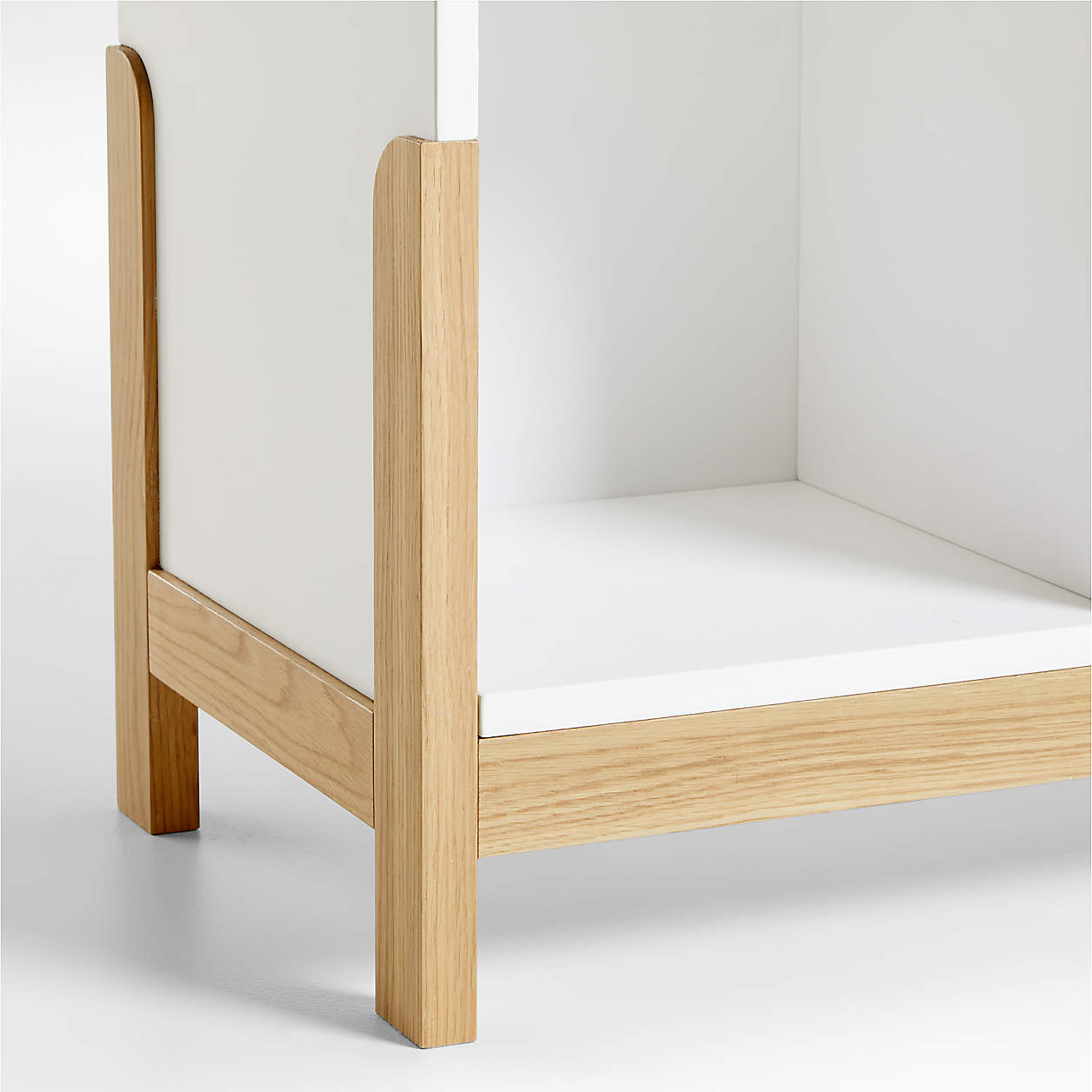 Rue 40" White Wood 6-Cube Montessori Bookcase
