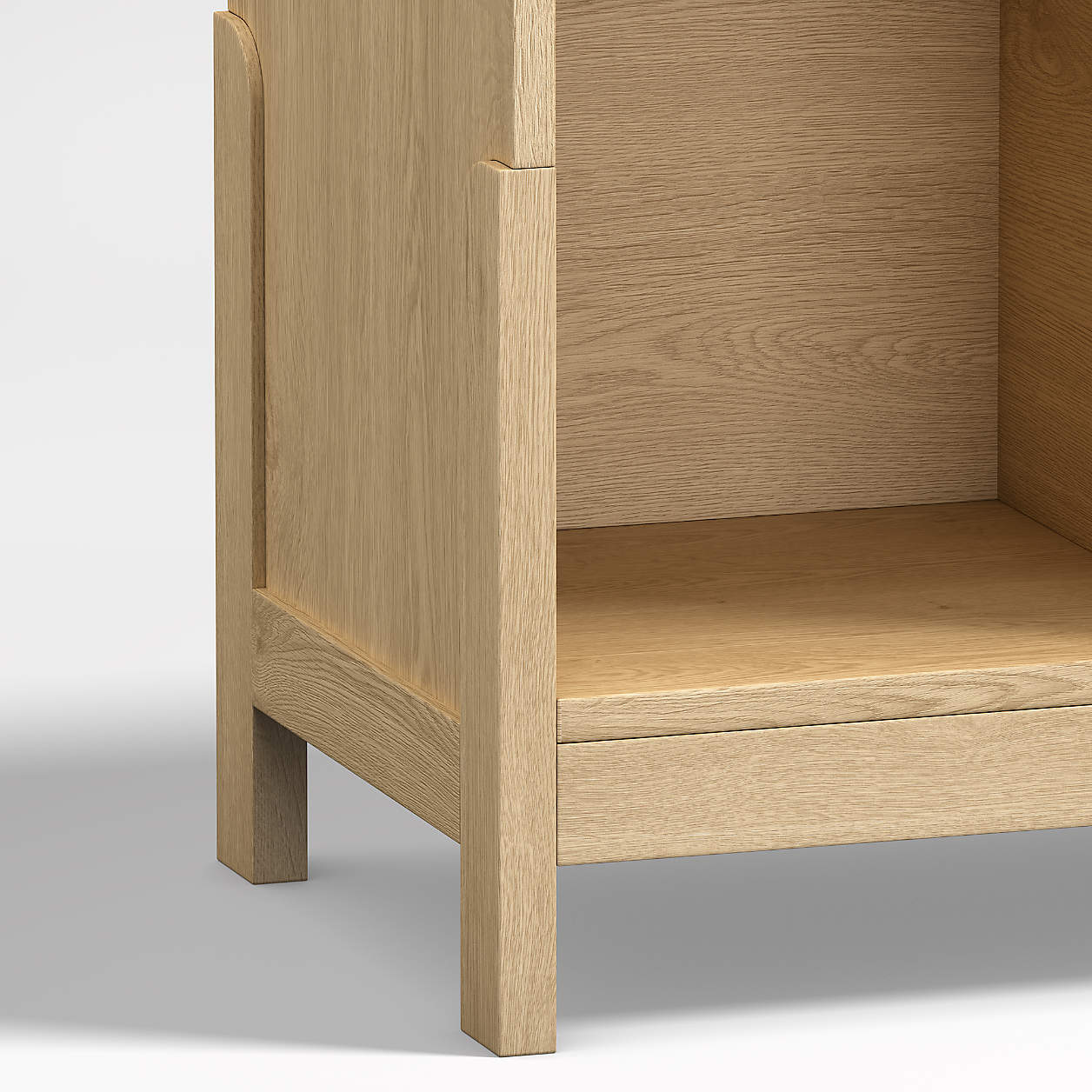 Rue 40" Natural Wood 6-Cube Low Bookcase