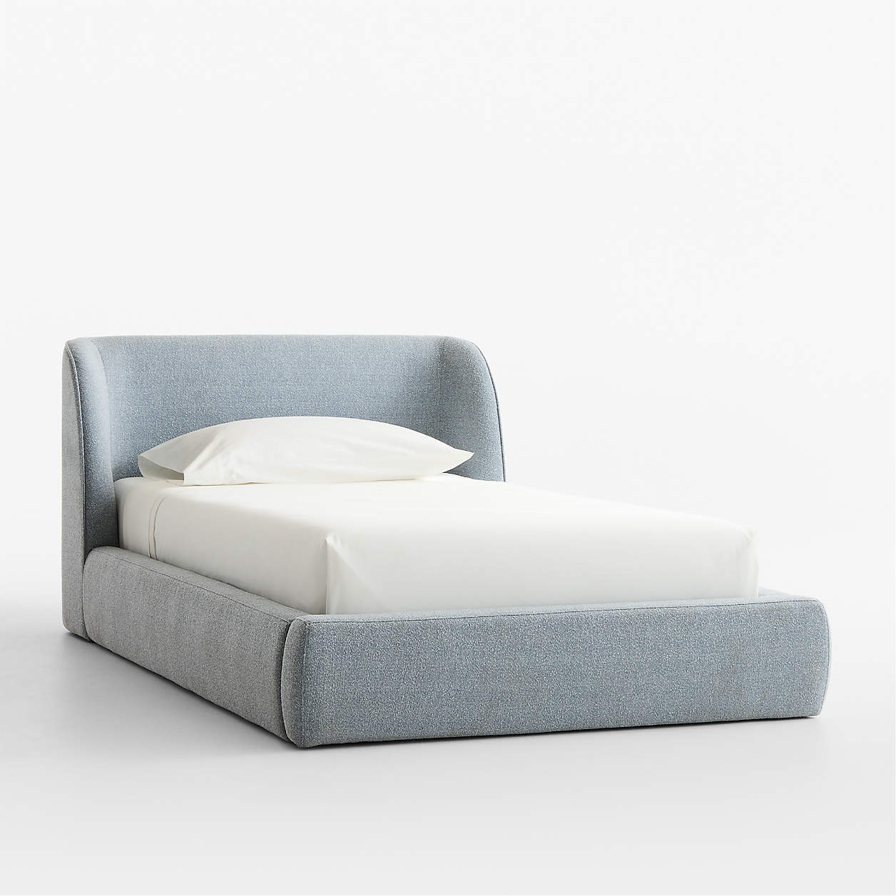 Baby Breeze Blue Boucle Kids Big  Storage Bed