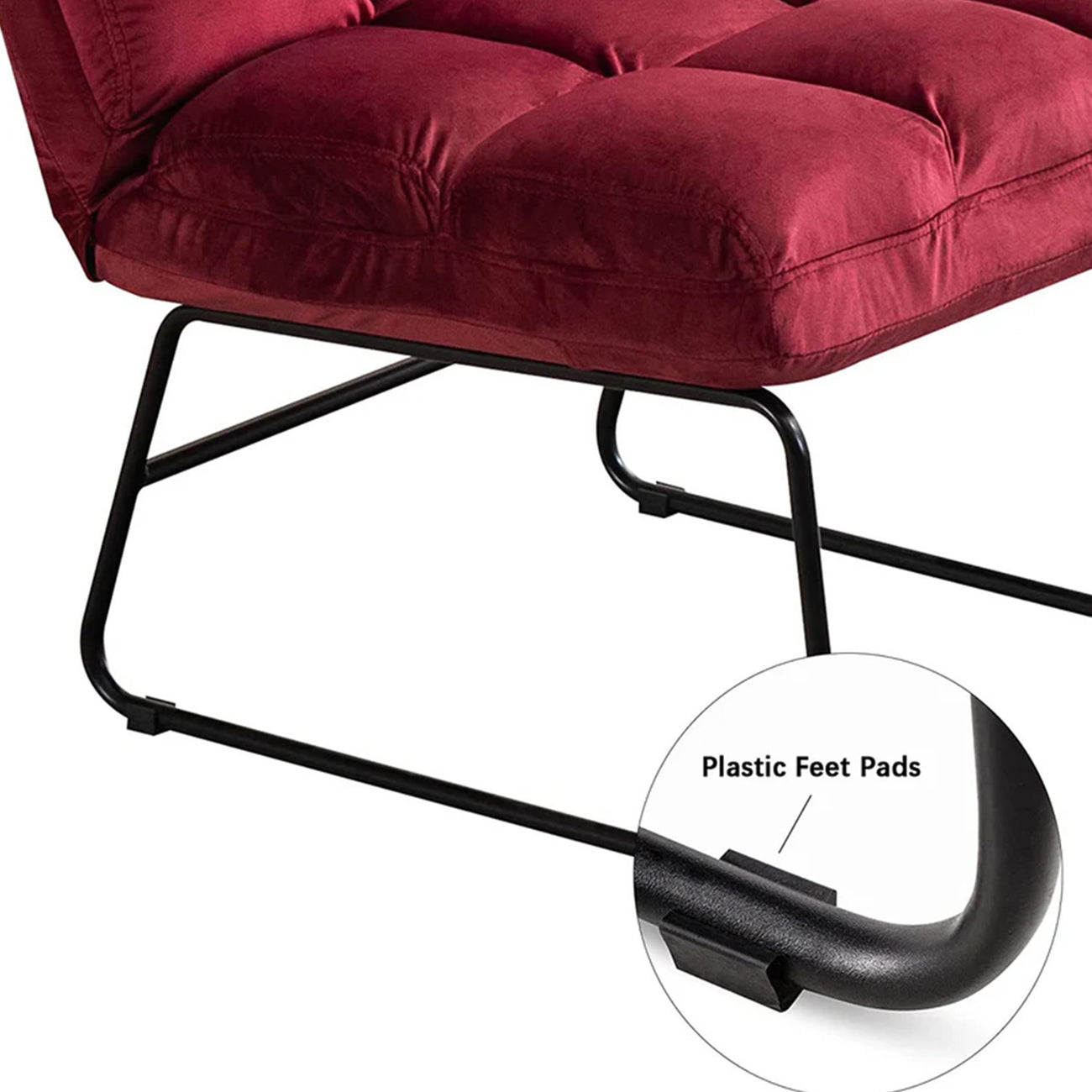 Shop Now Online Best Velvet Chair With Ottoman Set Red Best Price