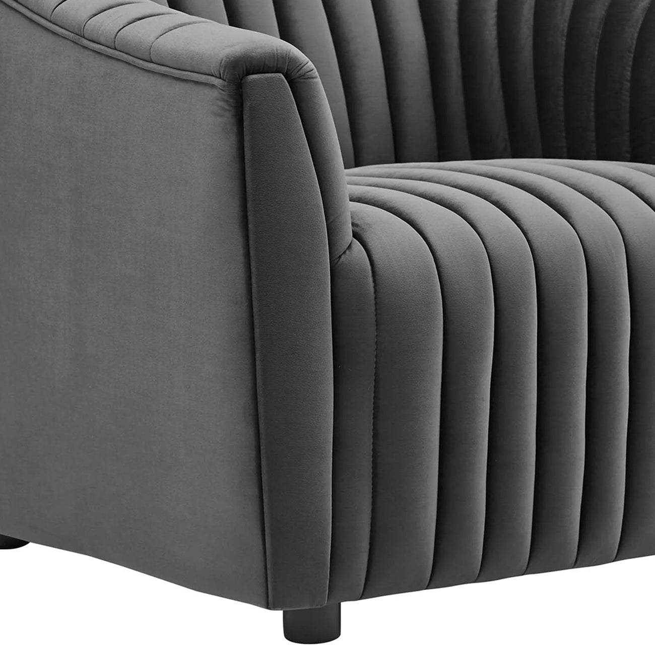Shop Now Online Velvet Single Seater Sofa Grey Best Price