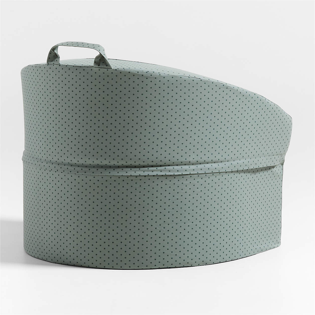 Sage Green Textured Organic Cotton Kids Lounge Chair