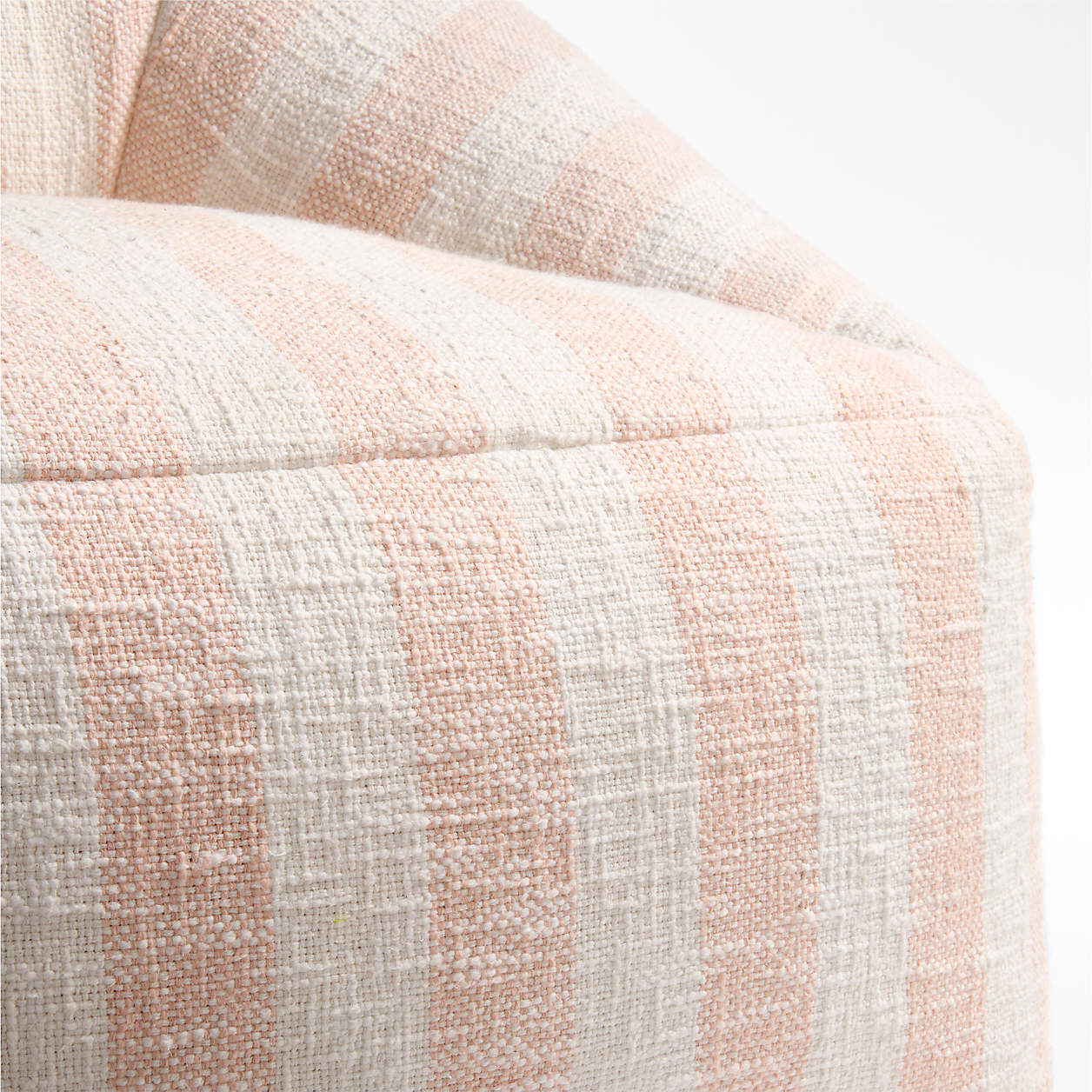 Peach Stripe Organic Cotton Kids Sofa Chair