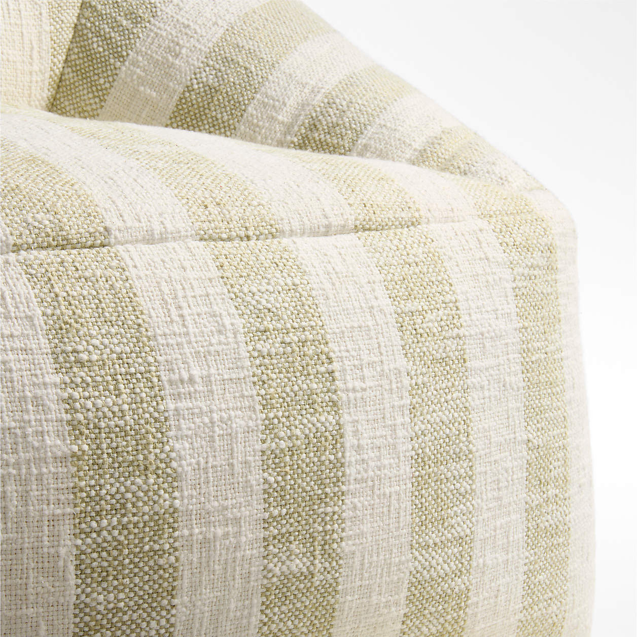 Cream Stripe Organic Cotton Kids Sofa Chair