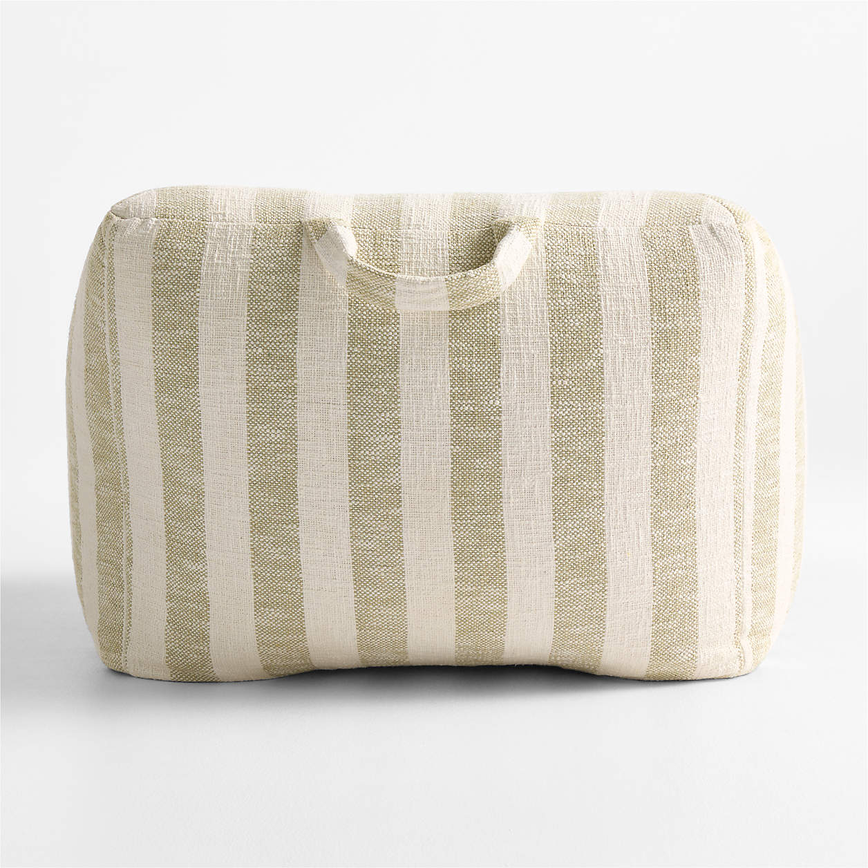 Cream Stripe Organic Cotton Kids Sofa Chair