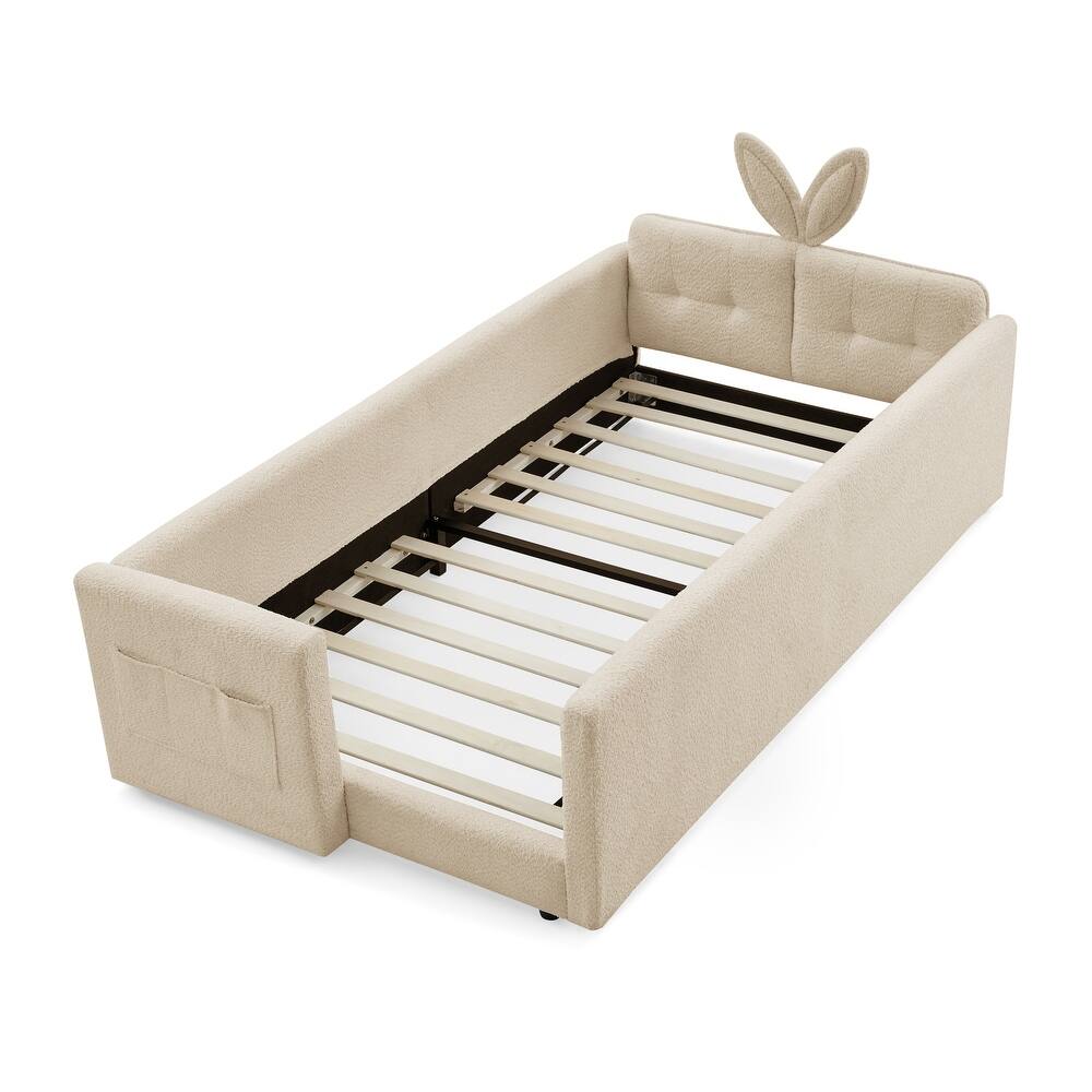 Bunny Comfort Camel Boucle Kids Small  Storage Bed