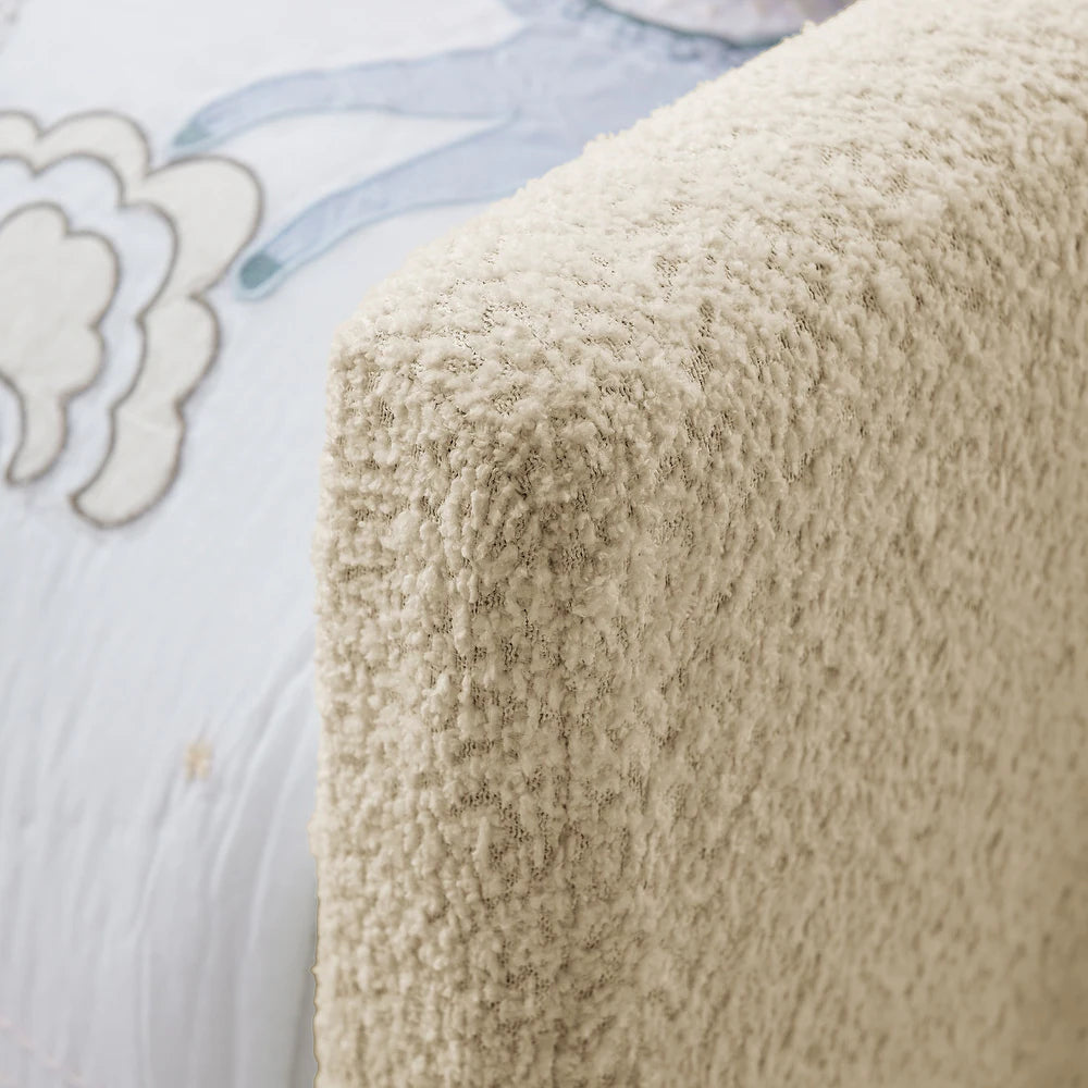 Bunny Comfort Camel Boucle Kids Small Hydraulic Storage Bed