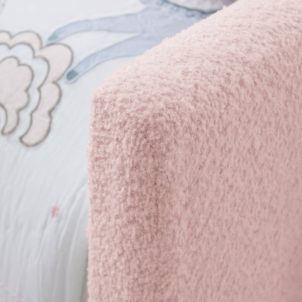 Bunny Bliss Pink Boucle Kids Big  Storage Bed