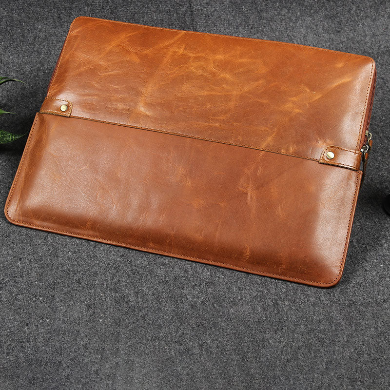Dual Leather Sleeve Crunch Tan