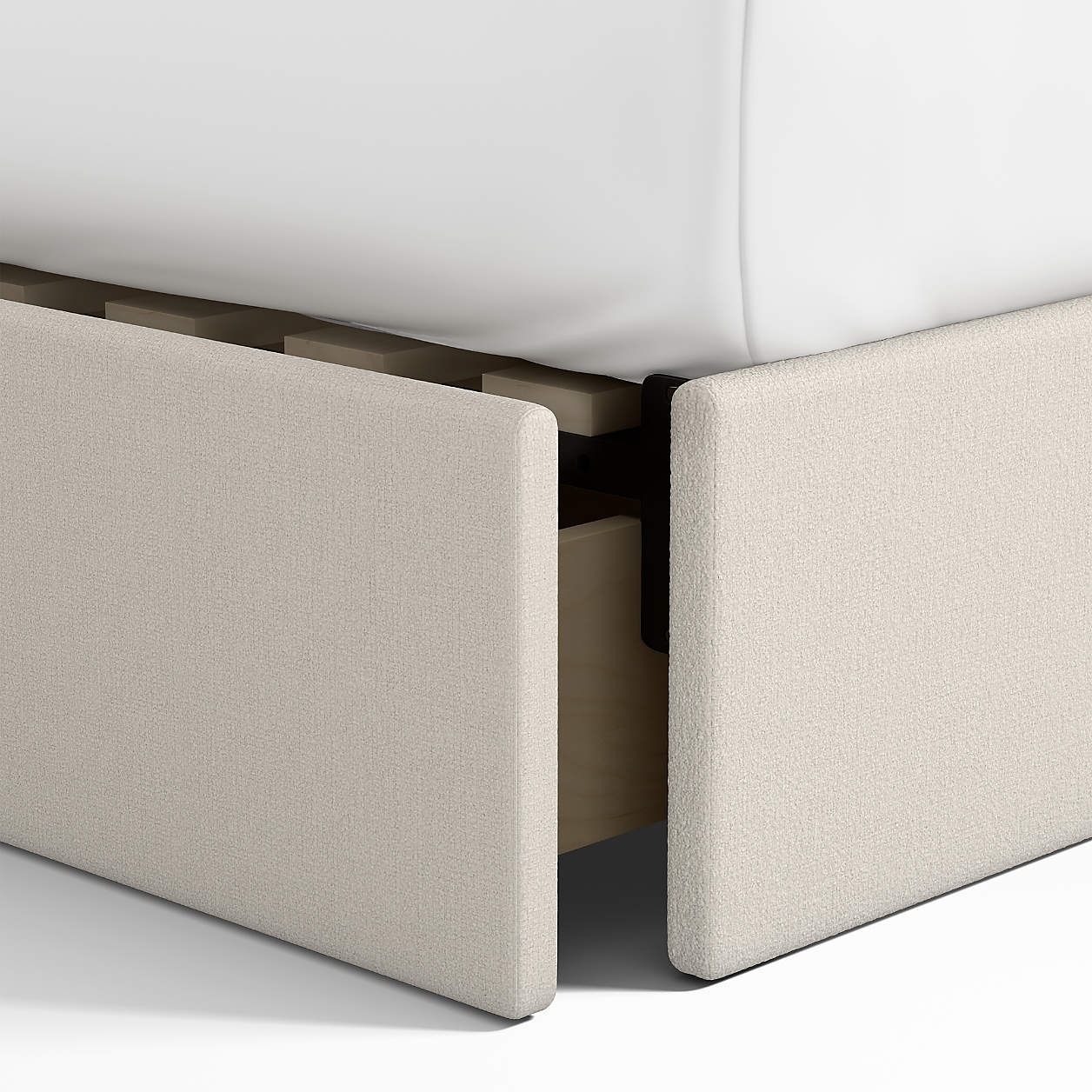Tiny Haven Cream Boucle Kids Big  Storage Bed