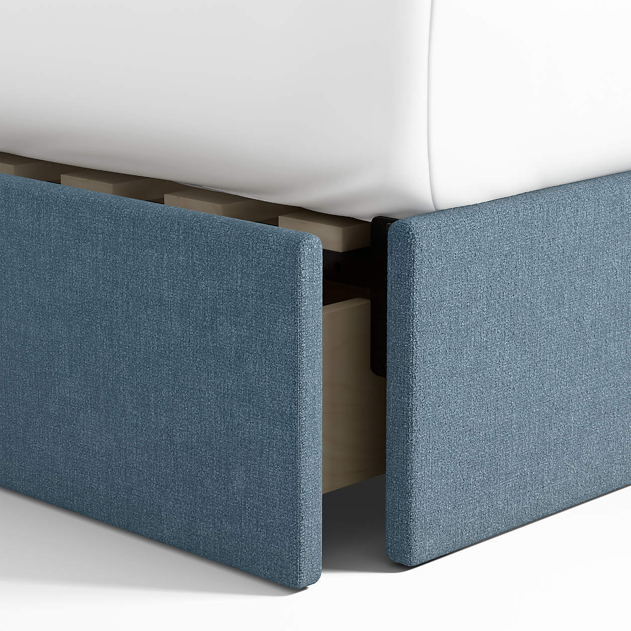 Moonrise Denim Blue Brushed Polyester Kids Big  Storage Bed