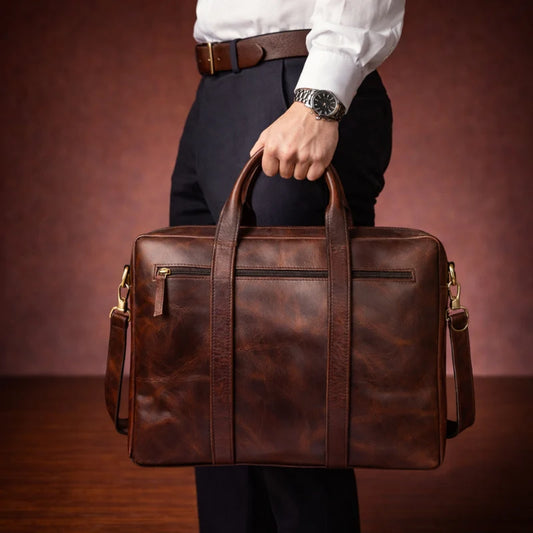 Vintage Rust Laptop Bag