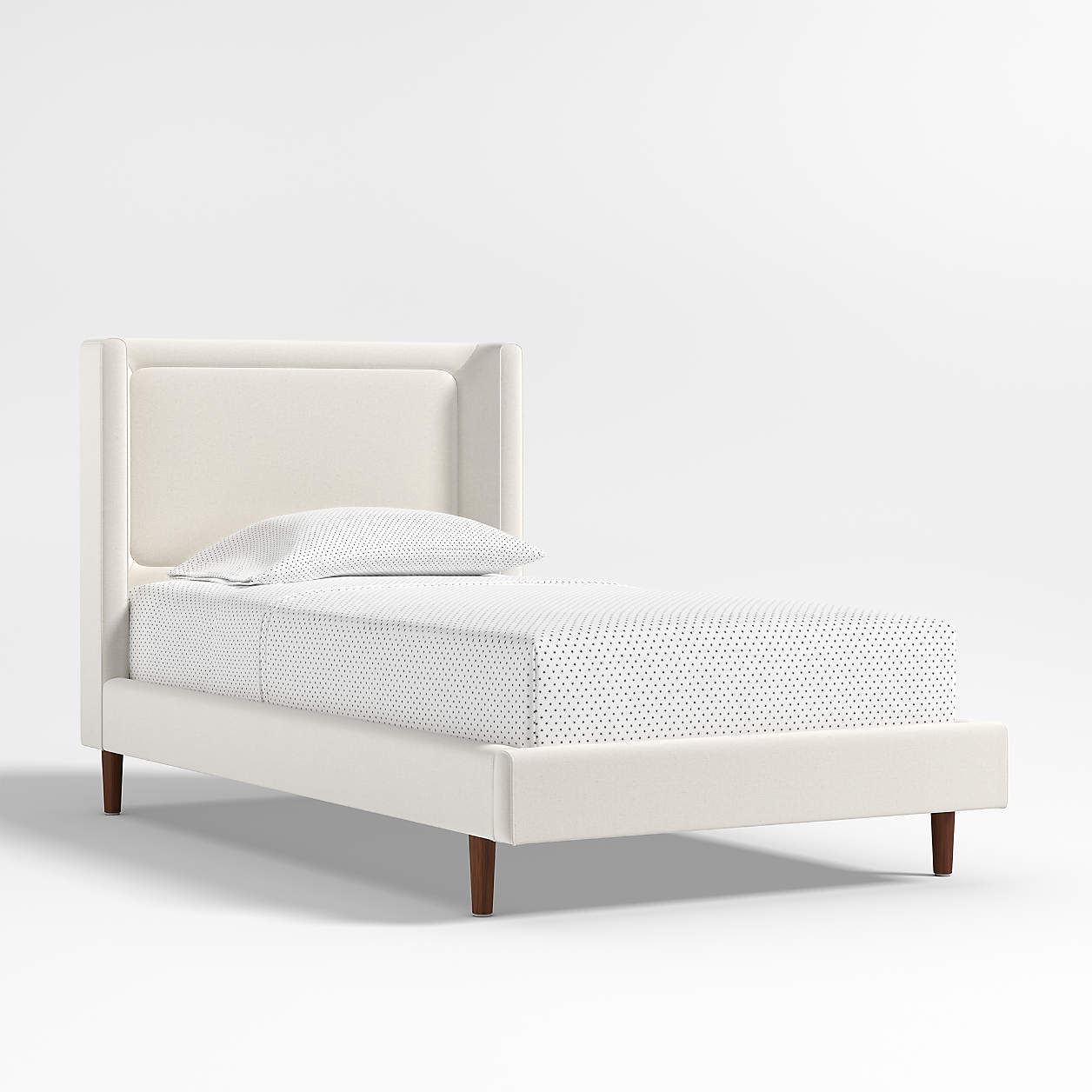 Vanilla Dream Cream Cotton Linen Kids Big Hydraulic Storage Bed