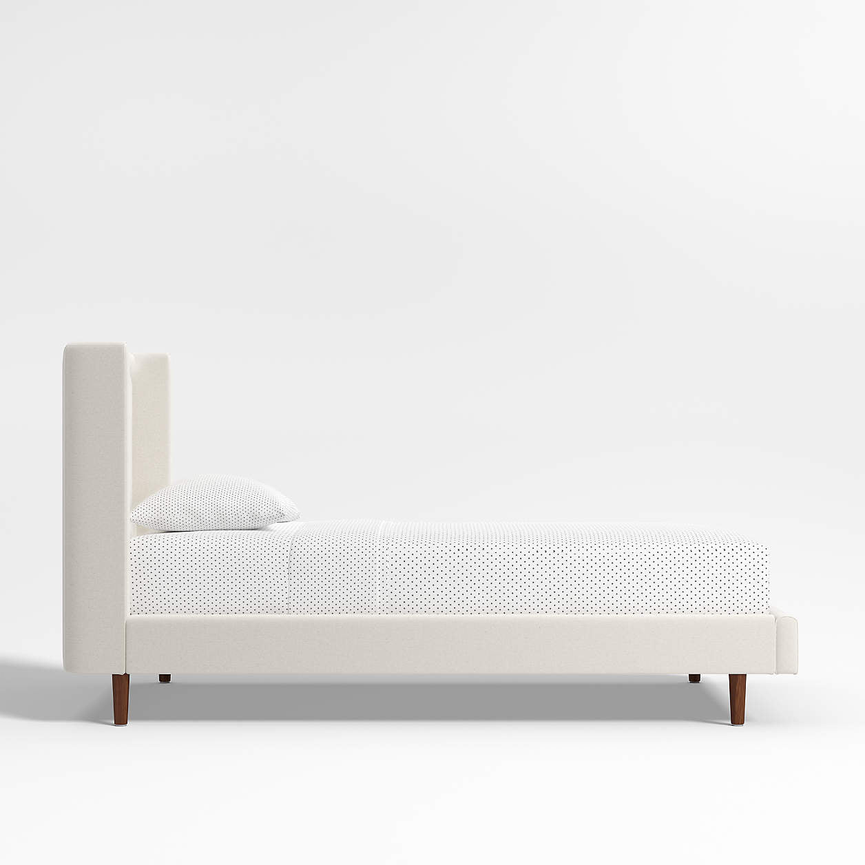 Vanilla Dream Cream Cotton Linen Kids Big Hydraulic Storage Bed