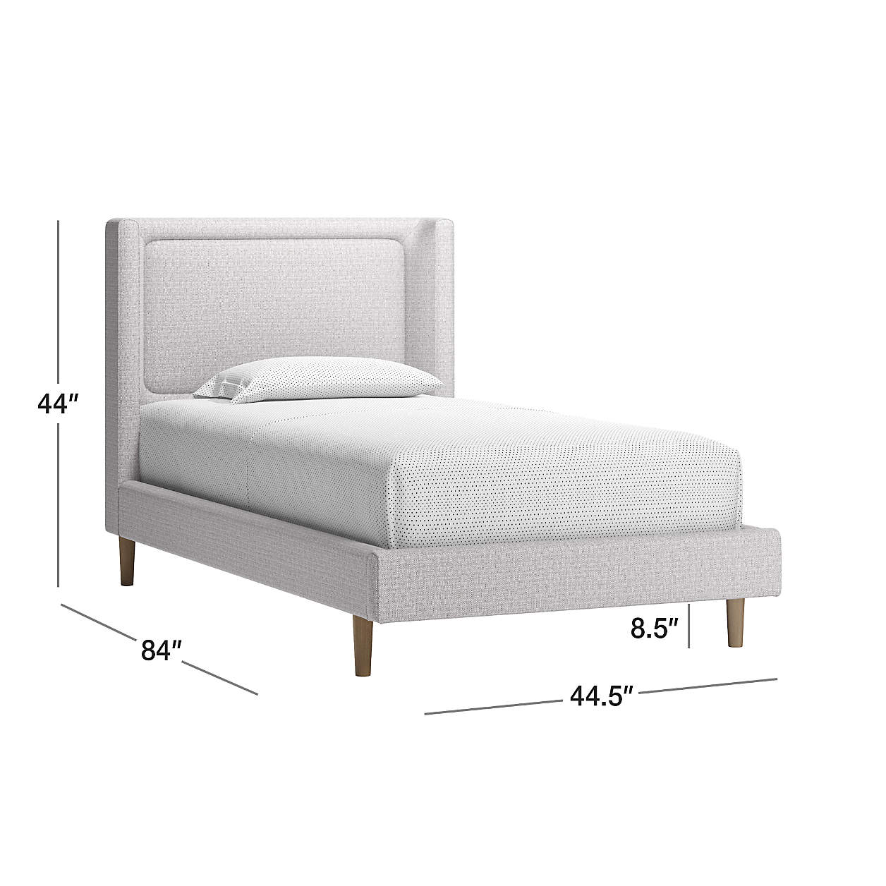 Vanilla Dream Cream Cotton Linen Kids Small Hydraulic Storage Bed