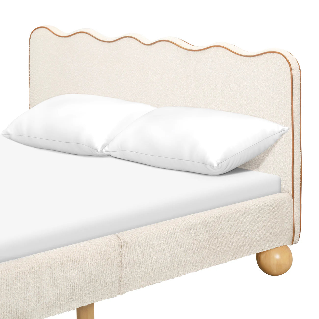 Princess Glow White Boucle Kids Big  Storage Bed