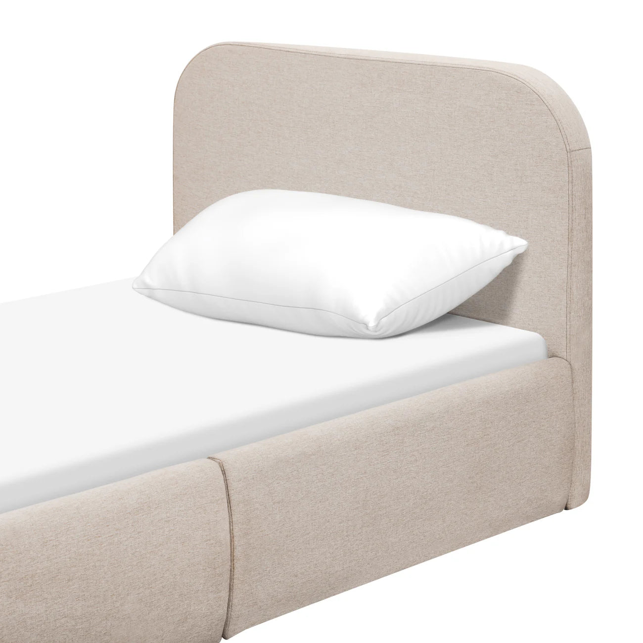 Snuggle Beige Boucle Kids Big  Storage Bed