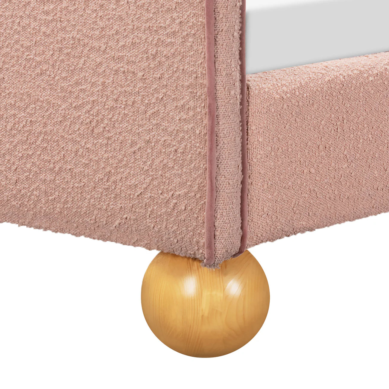 Princess Glow Pink Boucle Kids Small  Storage Bed