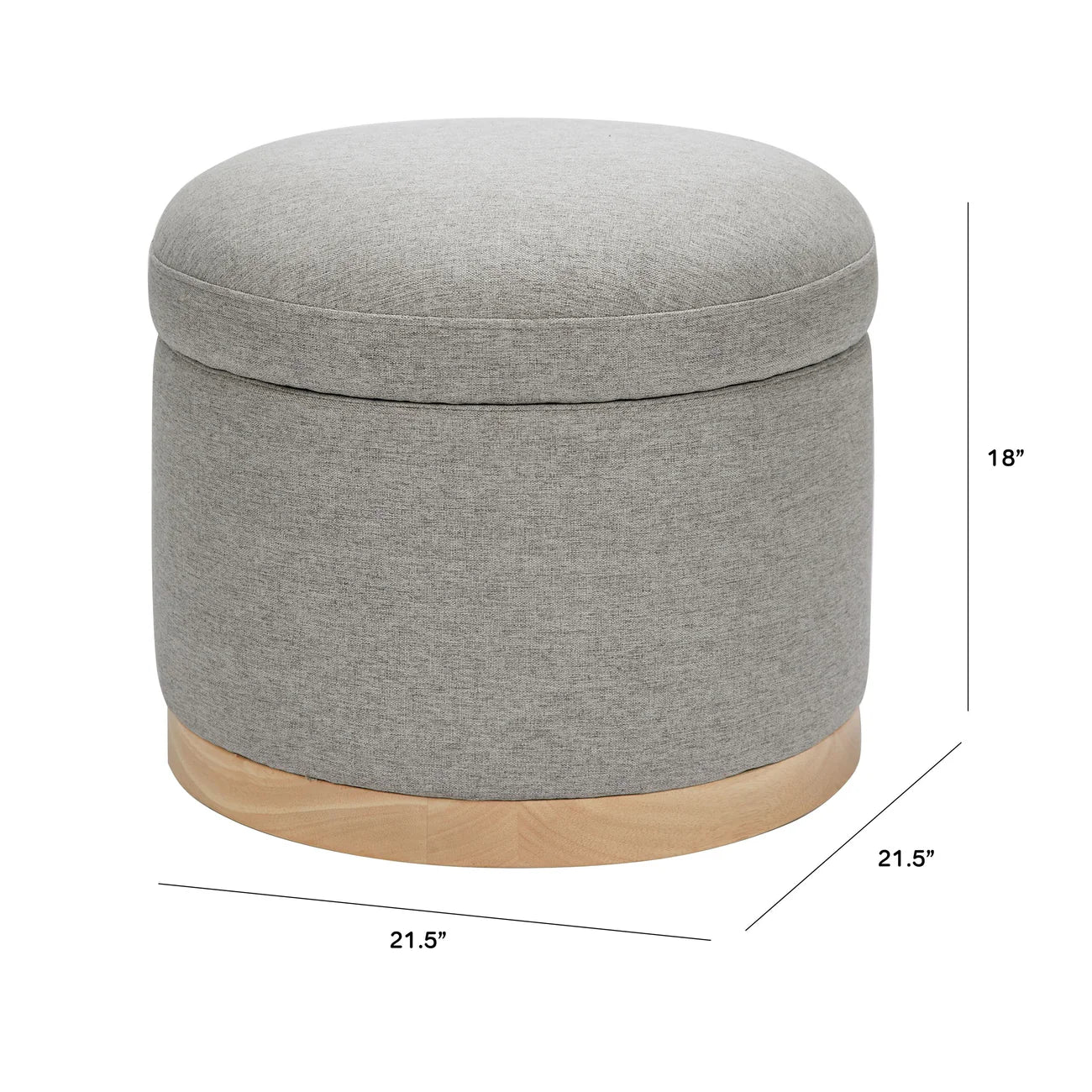 Soft Grey Scandi Comfort Storage Leatherette Kids Pouffe