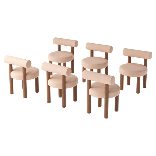 Gropius CS2 in Venus Velvet Dining Chair Set of 6 Venus Velvet